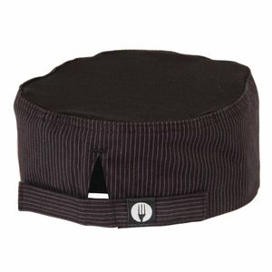 Chef Works Cool Vent Pinstripe Beanie Hat - B228 - 3