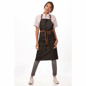 Chef Works Urban Memphis Bib Apron Black - B720 - 1