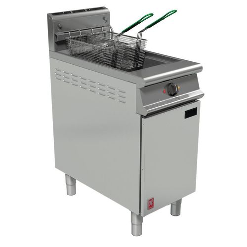 Falcon Dominator Plus Twin Basket Gas Fryer with Filtration & Fryer Angel Natural Gas - FW756-N - 1