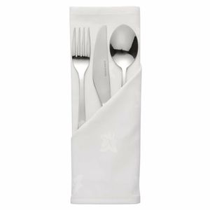 Mitre Luxury Luxor Cotton Napkins Ivy Leaf White 450 x 450mm (Pack of 10) - HB556 - 1