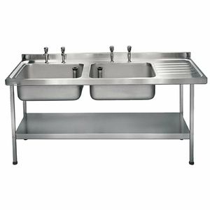 Franke Sissons Stainless Steel Double Sink Right Hand Drainer 1800x650mm - P371 - 1