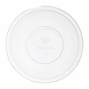 Vegware 185-Series Compostable Bon Appetit Wide Bowl PLA Flat Lid (Pack of 300) - FS182 - 1