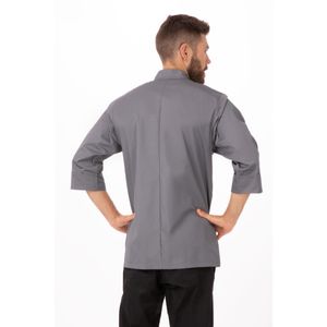 Chef Works Unisex Chefs Jacket Grey L - A934-L - 3
