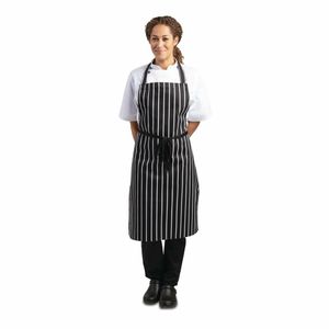 Whites Bib Apron Butchers Stripe Black - A935 - 3