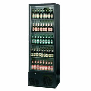Infrico Upright Back Bar Cooler with Hinged Door in Black ZX10 - CC606 - 1