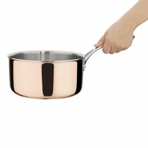 Vogue Induction Tri-Wall Copper Saucepan - 200x100mm - FS667 - 3