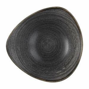 Churchill Stonecast Raw Lotus Bowl Black 178mm (Pack of 12) - FS845 - 3