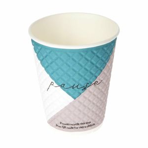 Huhtamaki Pause Disposable Coffee Cups Double Wall 340ml / 12oz (Pack of 740) - FB588 - 1