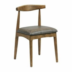 Austin Dining Chair Weather Oak with Helbeck Saddle Ash Seat (Pack of 2) - 1
