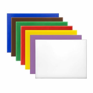 Hygiplas High Density Chopping Board Set Small (Set of 7 - 12mm High) - 1
