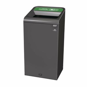 Rubbermaid Configure Recycling Bin with Mixed Recycling Label Green 87Ltr - CX961 - 1