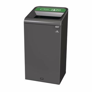Rubbermaid Configure Recycling Bin with Glass Recycling Label Green 87Ltr - CX967 - 1