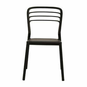 Newquay Ocean Plastic Outdoor Chair in Black (Pack of 4) - DM088 - 3