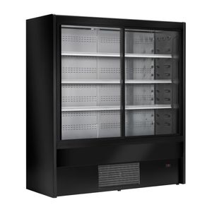 Zoin Cervinho Multideck Display Black with Sliding Doors 1000mm - UA054-100 - 1