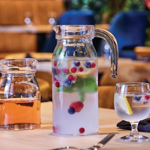 Arcoroc Spring Jugs with Glass Lid 1Ltr (Pack of 6) - HW273 - 4