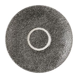 Churchill Studio Prints Raku Quartz Black Cappuccino Saucers 158mm (Pack of 12) - HX119 - 1