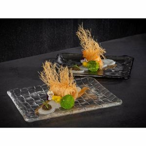 APS Takashi Sushi Board French Grey Glass 230x180mm - HY317 - 3