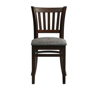 Manhattan Dining Chair in Dark Walnut with Shetland Smoke Seat (Pack of 2) - HX804 - 1