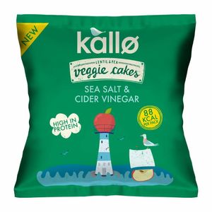 Kallo Sea Salt and Cider Vinegar Veggie Cake Snack Bags 22g (Pack of 12) - KA518 - 1