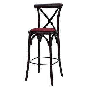 Bristol Bar Chair in Dark Walnut with Shetland Scarlett Seat - HX878 - 1