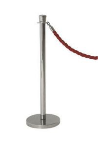 Genware Stainless Steel Barrier Post (Pack of 2) - 1