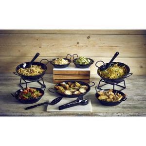 Black Enamel Dish 30cm (Pack of 6) - 3