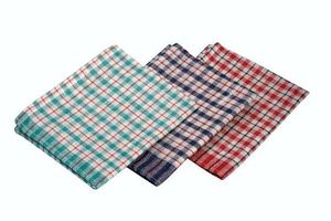 Mini Check T-Towel 43X68cm 10Pcs Mix Colours - 1