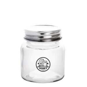 Custom Branded Vogue Glass Screw Top Dry Food Jar (85ml) - 1