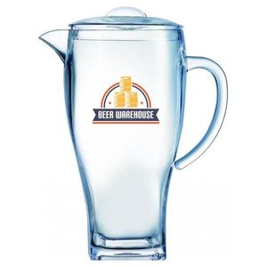 Custom Branded Outdoor Perfect Glass Jug With Lid - 3 Pint (2 Litre/70.5oz) - 1