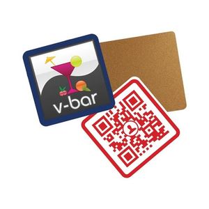 Custom Branded Cork Back Coaster - Square - 1