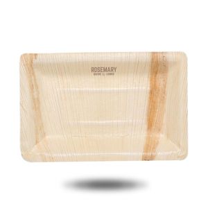 Custom Branded Rectangle Palm Leaf Tray (15x25cm) - 1