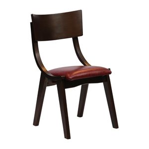 Chelsea Dining Chairs in Dark Walnut with Bison Bordeaux Seats (6 Pack) - JA243 - 1