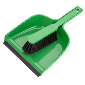 Jantex Dustpan & Brush Set - Green - HZ841 - 1