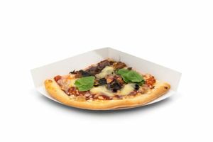 1/4 Black Pizza Slice Tray (Case of 1000) - 3