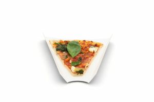 1/8 Black Pizza Slice Tray (Case of 1000) - 3