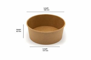 1090ml Kraft Bowl (Case of 300) - 3