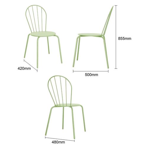 Bolero Adeline Side Chair Light Green (4 Pack) - HZ363 - 5