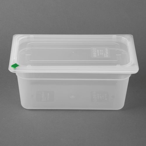 Hygiplas Click PP GN Container 1/3 with Lid & 7 Colour Clips 150mm 5.3Ltr (4 Pack) - FZ093 - 3