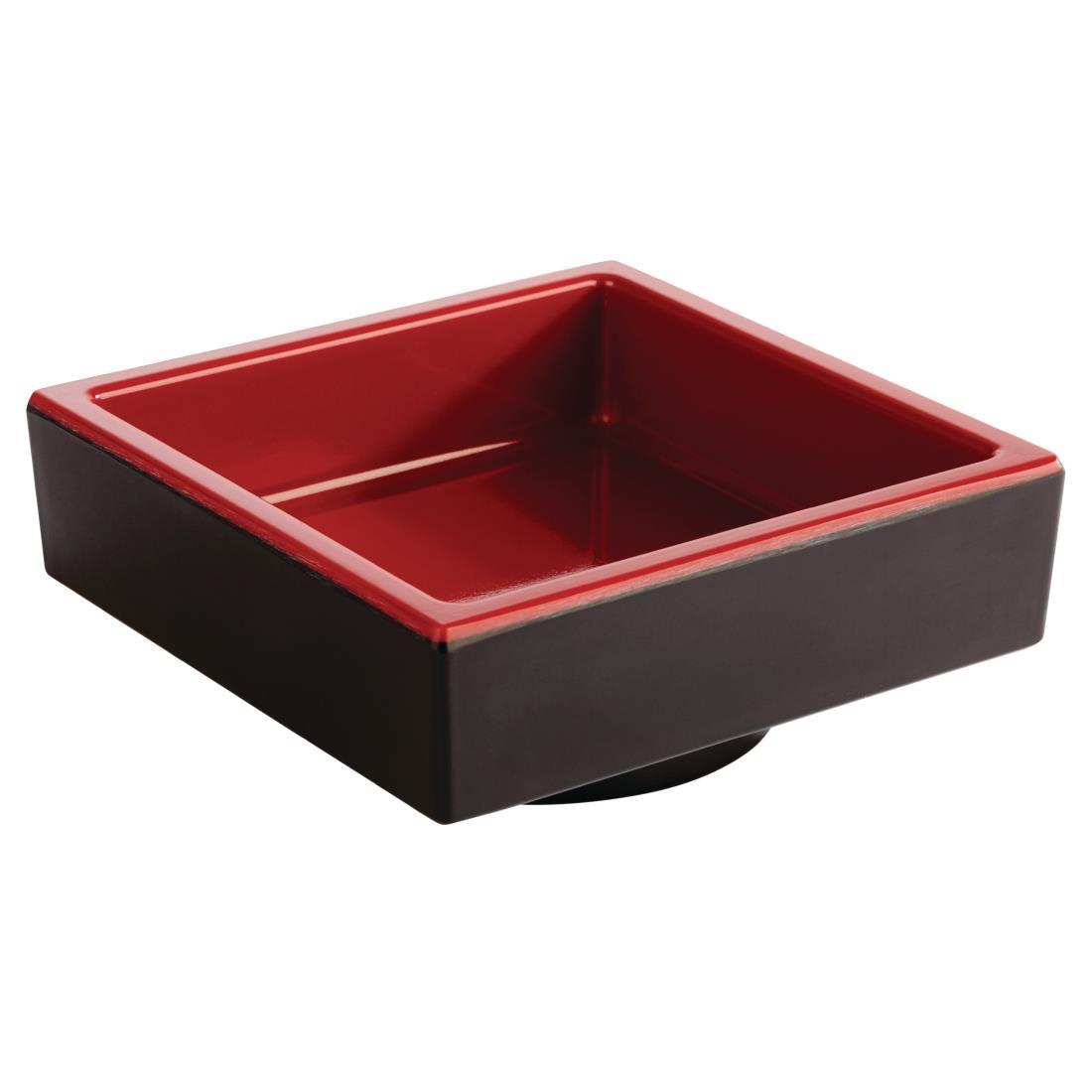 APS Asia+ Deep Square Bento Box Red 230mm - Each - DW133 - 1