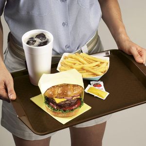 Cambro Brown Fast Food Tray with Handles 410x300mm - 3