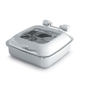 Vollrath Square Intrigue Induction Chafer w/Glass-top & St/Steel Food Pan - 1