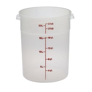 Cambro 20.8L Polypropylene Translucent Round - 1