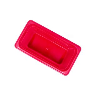 Cambro 150mm Deep 1/3 Red Polypropylene GN Pan - 1