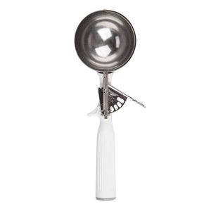 Vollrath 5 1/3oz Disher White Handle - 3