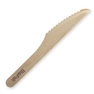 BioPak 16cm Wooden Knives (Pack of 1,000) - HY-16K-UK - 3