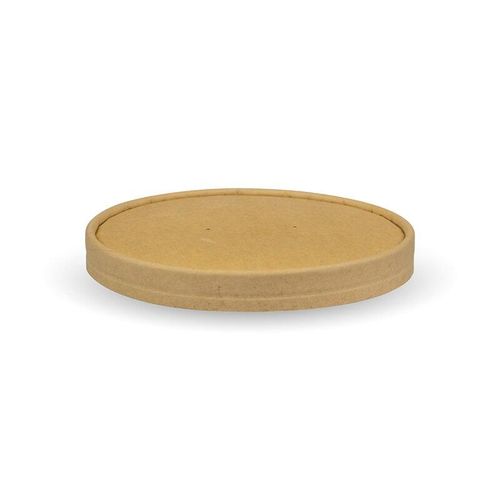 BioPak Kraft Lid To Fit 500/750/1,000ml Kraft Salad Bowl (Pack of 400) - BB-BLL-148-PAPER-UK - 1