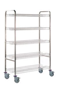 Storage/draining Trolley For Containers - 4 Shelf Model - 798740 - 1