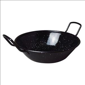 Enamel Deep Paella Pan With Handles 18Cm / 7In - V0618 - 1
