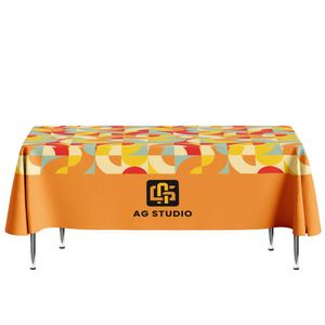 Custom Branded Full Coverage Tablecloth - 178x229cm (5ft Table) - C5035 - 1