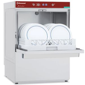 Diamond DFE8/6-AC 500mm Basket Frontloading Dishwasher with Integral Softener, 18 Plates - DFE8-6-AC - 1